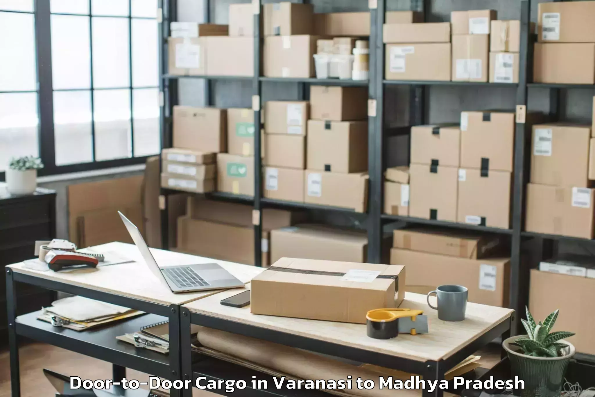 Book Varanasi to Punasa Door To Door Cargo Online